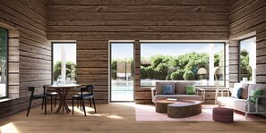Villa, 1 Schlafzimmer | Wohnzimmer | Flachbildfernseher