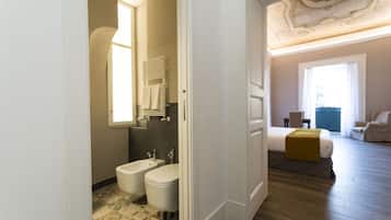 Superior Double or Twin Room | Bathroom | Designer toiletries, hair dryer, slippers, bidet