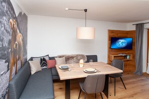 Exclusive Condo, 1 Bedroom, Patio, Mountain View | Living area - AlpenNaturIdyll  (Grainau)