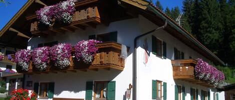 Vista frontal de la propiedad