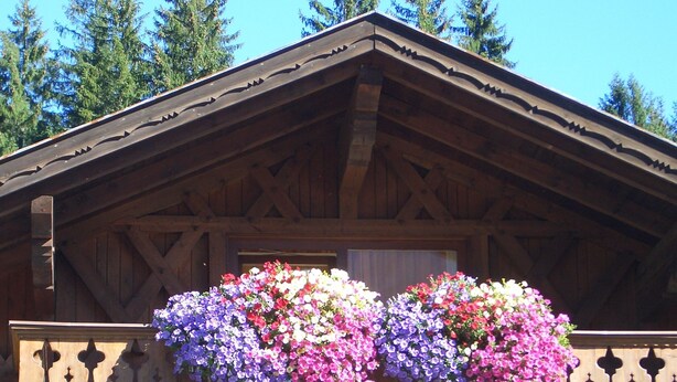 A wooden cabin with a balcony. - AlpenNaturIdyll  (Grainau)