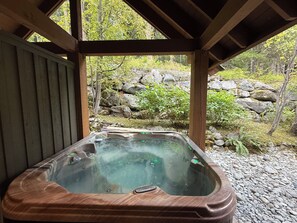 Outdoor spa tub - Ski in/ Ski out, Private Hot Tub, Free Shuttle & Views! (Whistler)