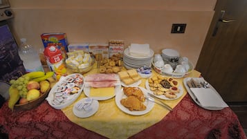 Gratis frukost med självservering varje dag