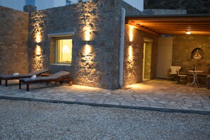 Deluxe Villa, 2 Bedrooms, Kitchen, Oceanfront (Niki) | Balcony - Andromeda Mykonos Villas & Suites (Mykonos)