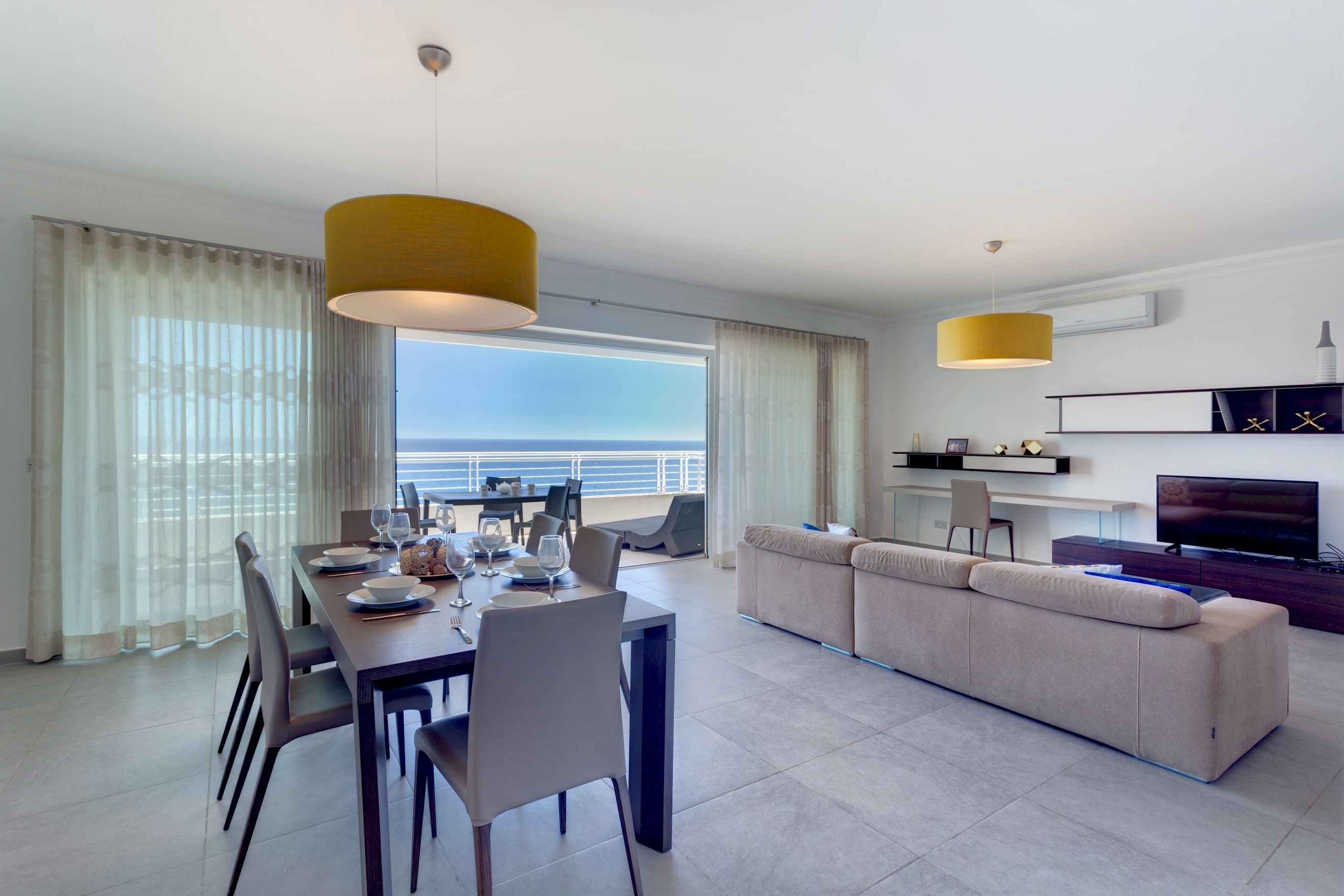 Apartment (3 Bedrooms) | Living room | 50-inch Smart TV with cable channels, TV