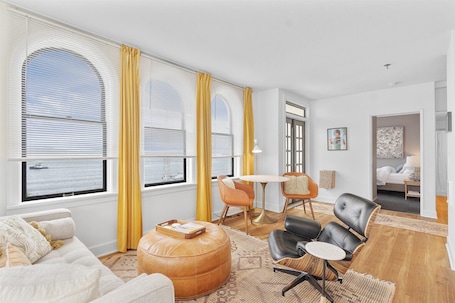 Deluxe Apartment | Living area | IPad, music library. Norblad Hotel