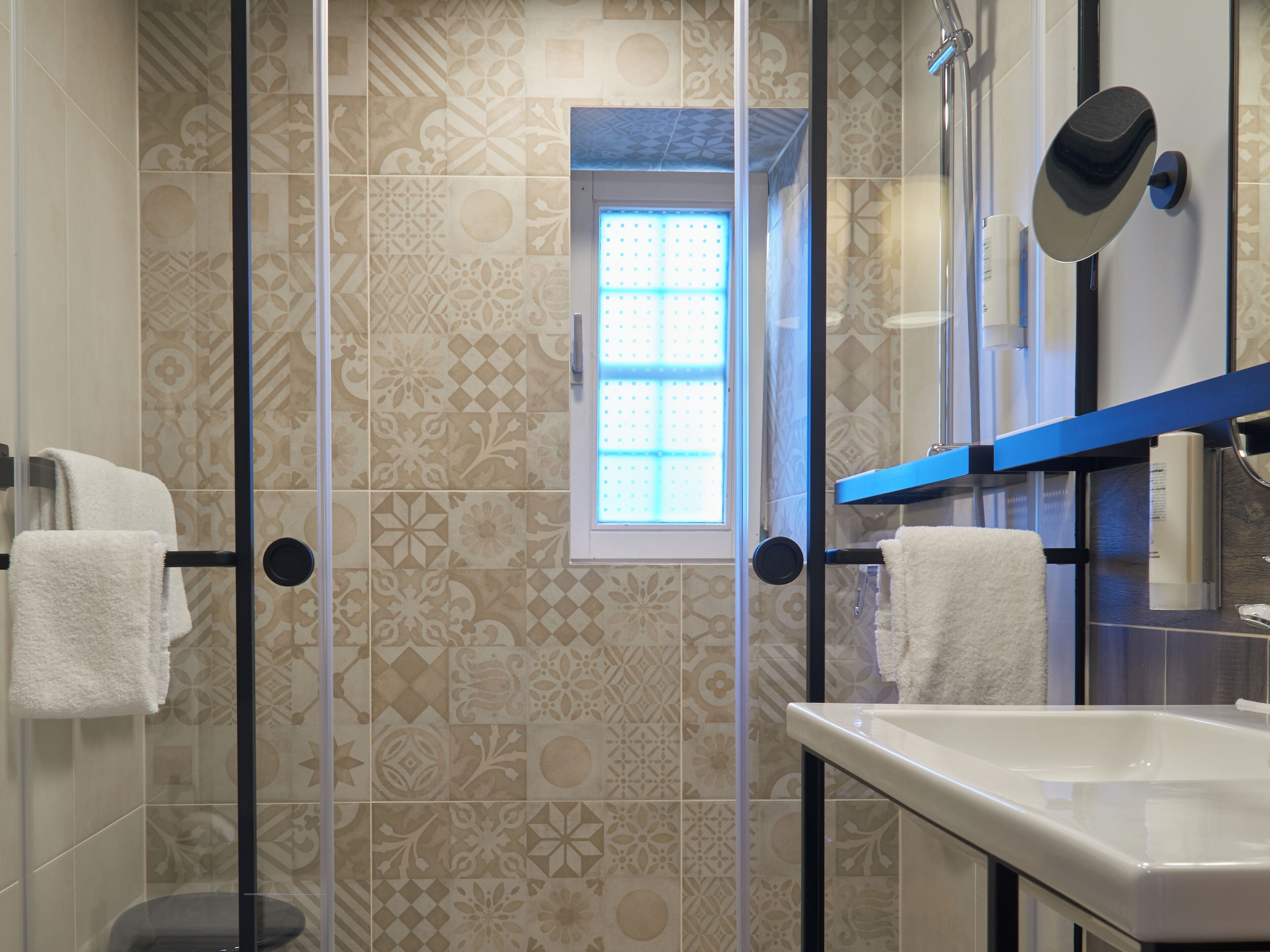 hair dryer, children's dressing gowns, towels, soap