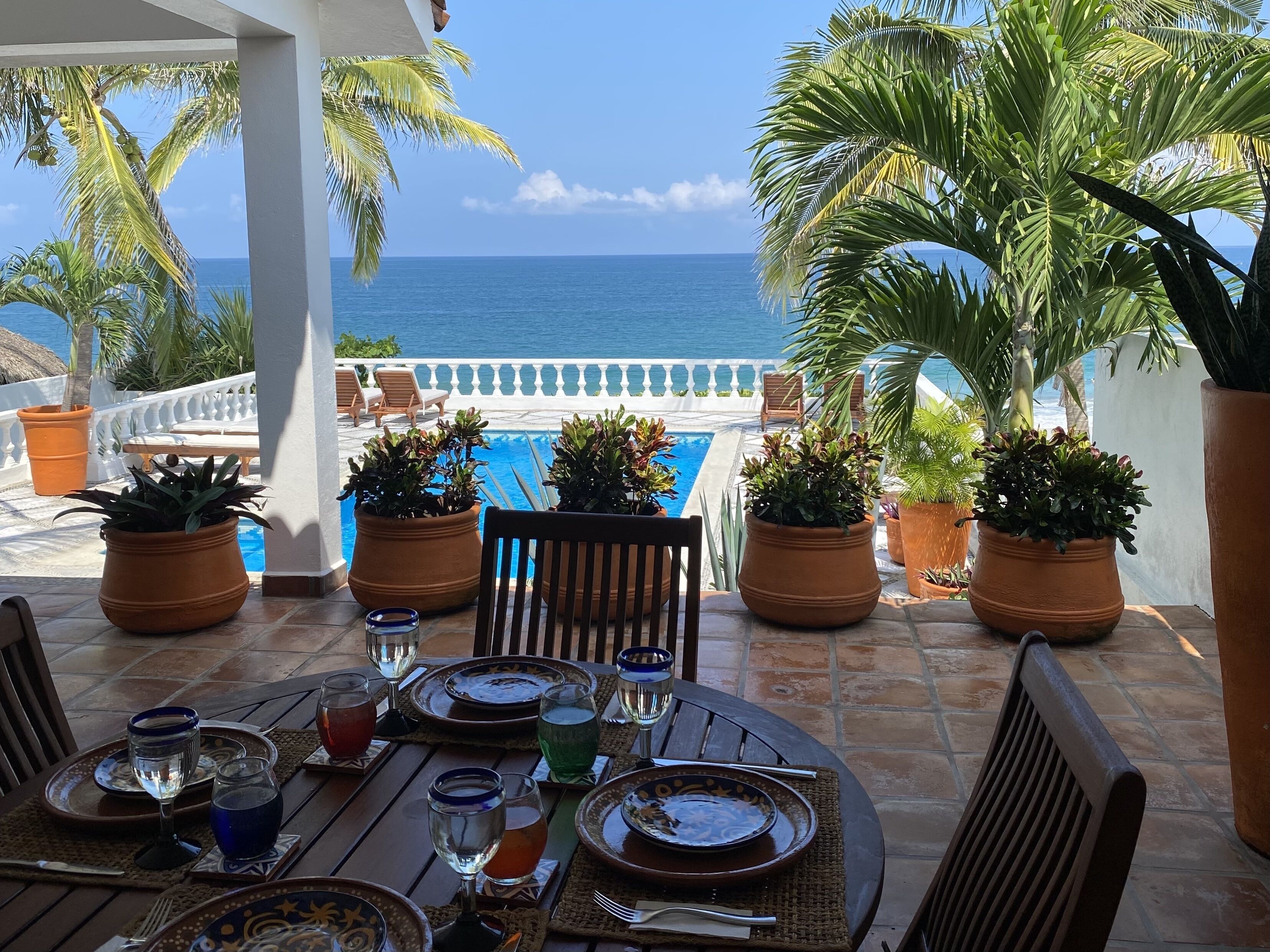 View from outdoor dining area