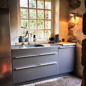 Fridge, oven, stovetop, dishwasher