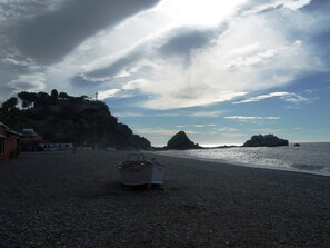 En la playa, toallas de playa