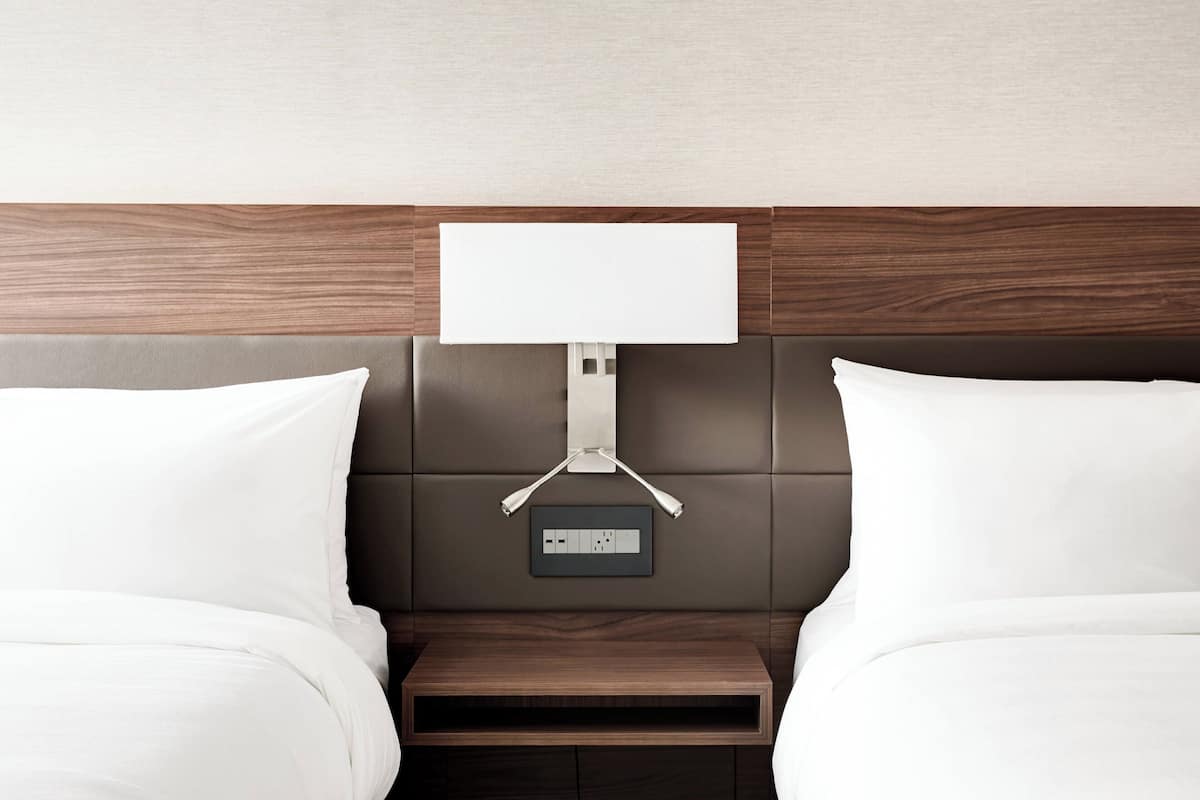 hypo-allergenic bedding, in-room safe, desk, laptop workspace