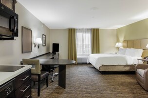 Premium bedding, pillowtop beds, desk, blackout drapes