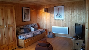TV, fireplace, DVD player, books - Les Mélèzes - Very beautiful Chalet 200m from the slopes of La Plagne - 12-15 pers. (Aime-La-Plagne)