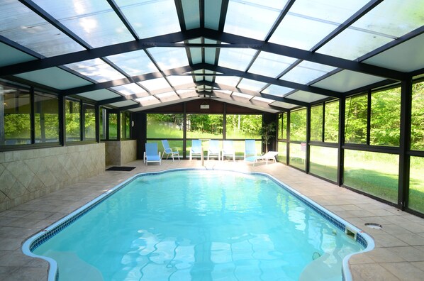 Indoor pool, a heated pool