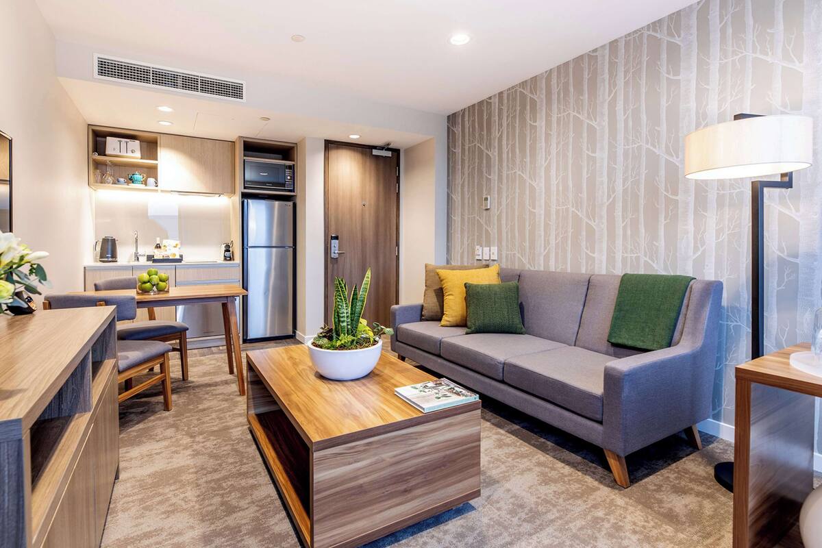 premium balcony apartment | private kitchen | microwave, stovetop, espresso maker, coffee/tea maker