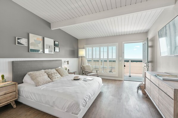 Chambre, 1 très grand lit, vue sur l’océan | Literie de qualité, couette en duvet, minibar, coffre-fort