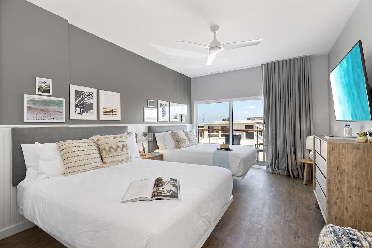 Signature Room, 2 Queen Beds, Balcony, Partial Ocean View | 1 bedroom, premium bedding, down comforters, minibar