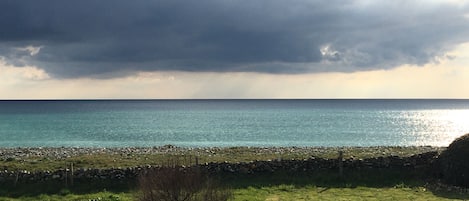 Plage, chaises longues