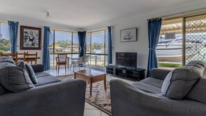 Smart TV, DVD player, books