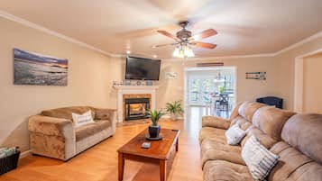 Télévision, cheminée