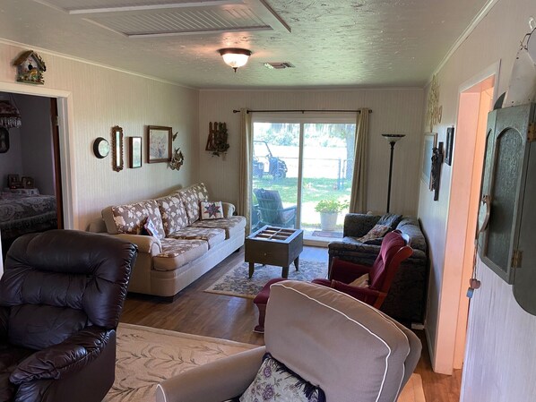 TV, DVD player, books