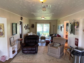 TV, DVD player, books