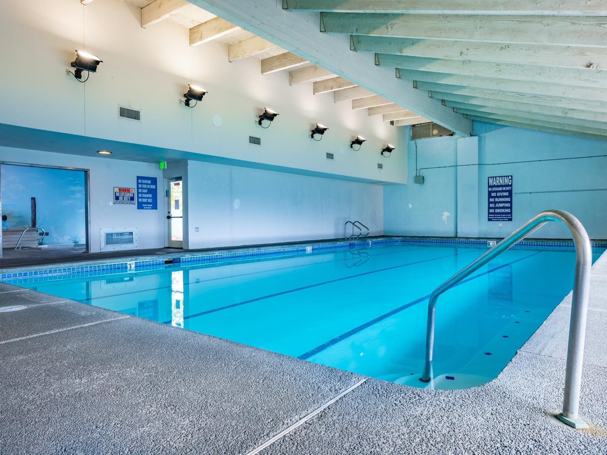 Indoor pool, a heated pool