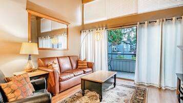 TV, fireplace, DVD player, foosball