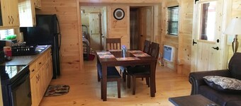 2BR/1BA Amish Built Cabin Located on Pond at Rippling Waters Campground