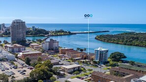Aerial view - 7/18 Endeavour Parade - Absolute riverfront in central Tweed Heads (Tweed Heads)