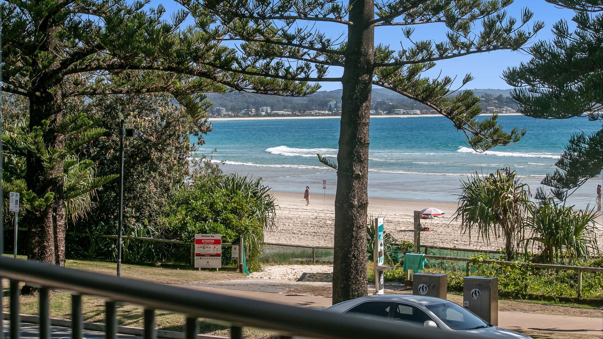 Pacific View Unit 3 Balcony with ocean views on the Beachfront in Rainbow Bay Coolangatta — image 2