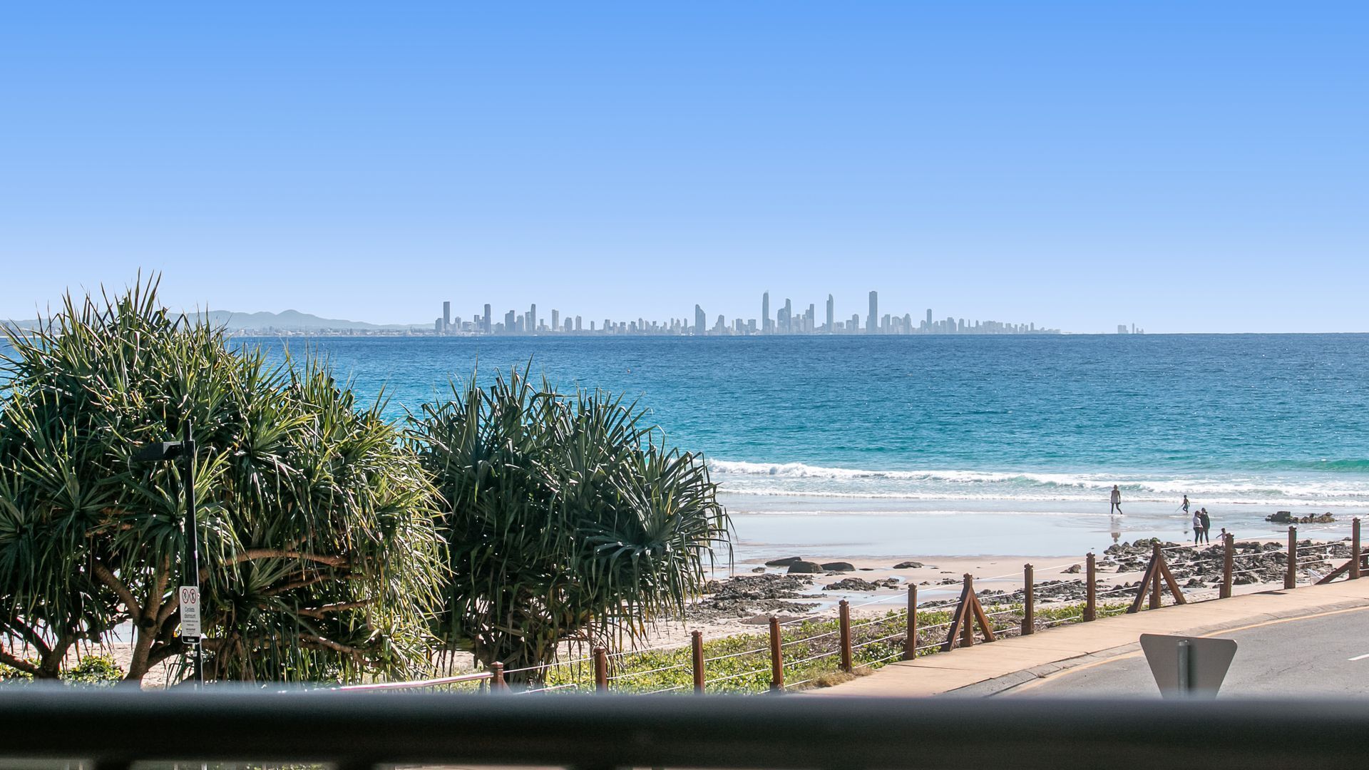 Pacific View Unit 3 Balcony with ocean views on the Beachfront in Rainbow Bay Coolangatta — image 13