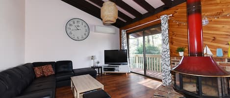 TV connectée, cheminée
