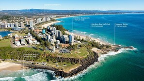 Beach nearby - Eden Apartments Unit 502 Modern apartment easy walk to Twin Towns Services club, Wi-Fi Inc. (Coolangatta)