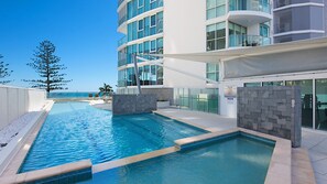 Pool - Reflections On The Sea Unit 1501a On Coolangatta Beach, Ocean and Coastline views with Wi-Fi Inc. (Coolangatta)