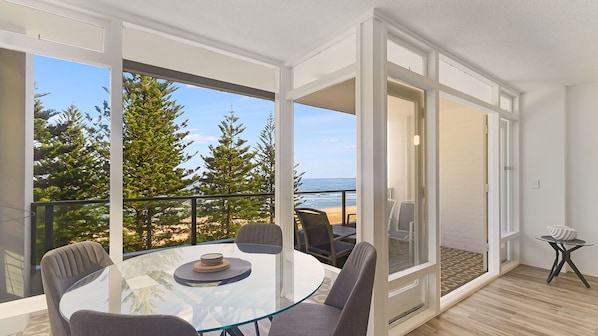 Dining - Rainbow Pacific Unit 15 - Beachfront unit a great spot for a family beach holiday with Wi-Fi Inc. (Coolangatta)