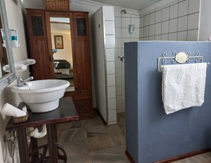 Twin Room (Room 3) | Bathroom | Free toiletries, hair dryer, towels - Dekotzenhof (Wakkerstroom)