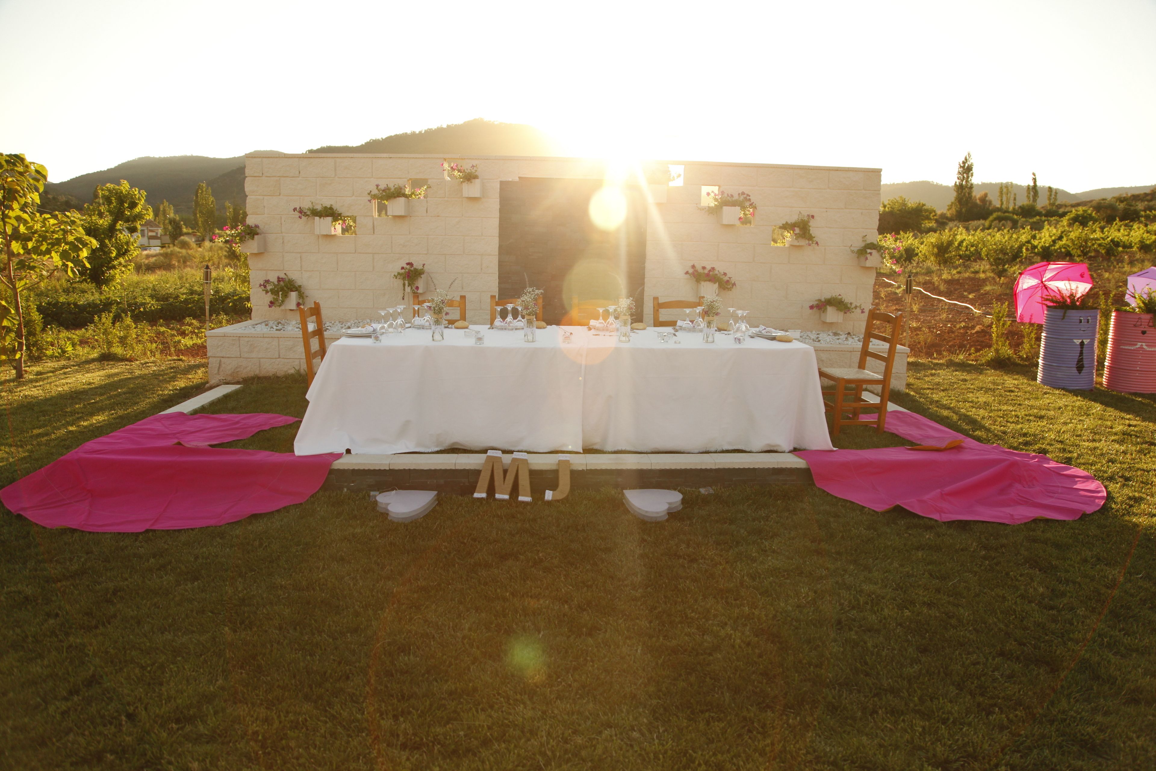 outdoor wedding area
