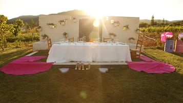 Área de bodas al aire libre
