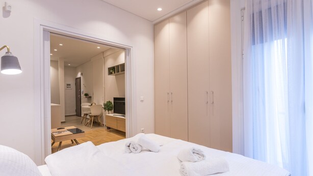 Apartment, 1 Bedroom | 1 bedroom, in-room safe, iron/ironing board, free WiFi - QuietFlat 4th Flr HiEnd 1bdr (Athens)
