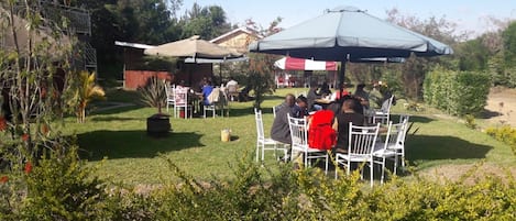 朝食、ランチ、ディナーに営業 (郷土料理と各国料理)