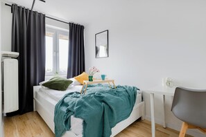 1 slaapkamer, hypoallergeen beddengoed, verduisterende gordijnen