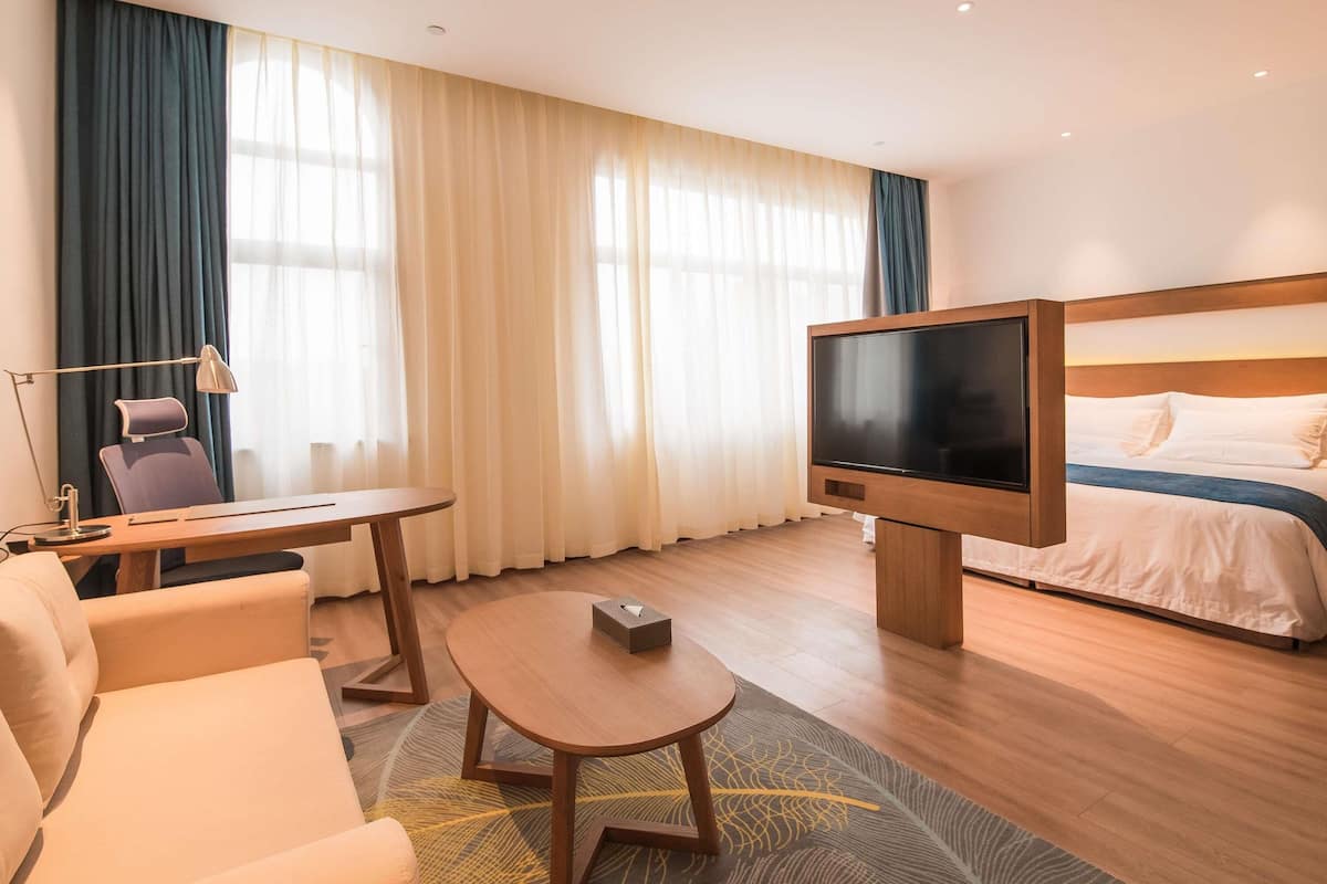 Quarto executivo, 1 cama King | Roupas de cama de algodão egípcio, roupas de cama premium