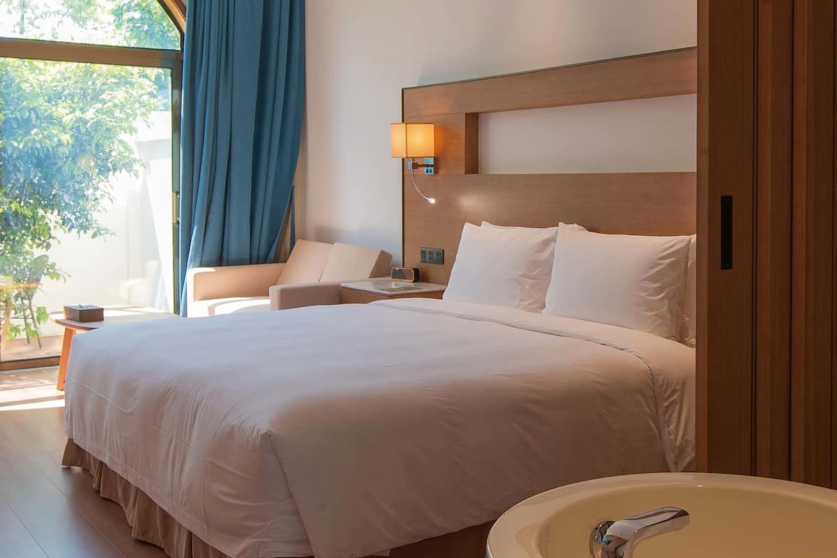 Quarto superior, 1 cama King | Roupas de cama de algodão egípcio, roupas de cama premium