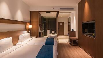 Habitación Deluxe, 2 camas individuales | Sábanas de algodón egipcio y ropa de cama de alta calidad