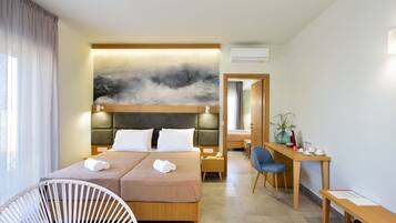 In-room safe, desk, laptop workspace, soundproofing