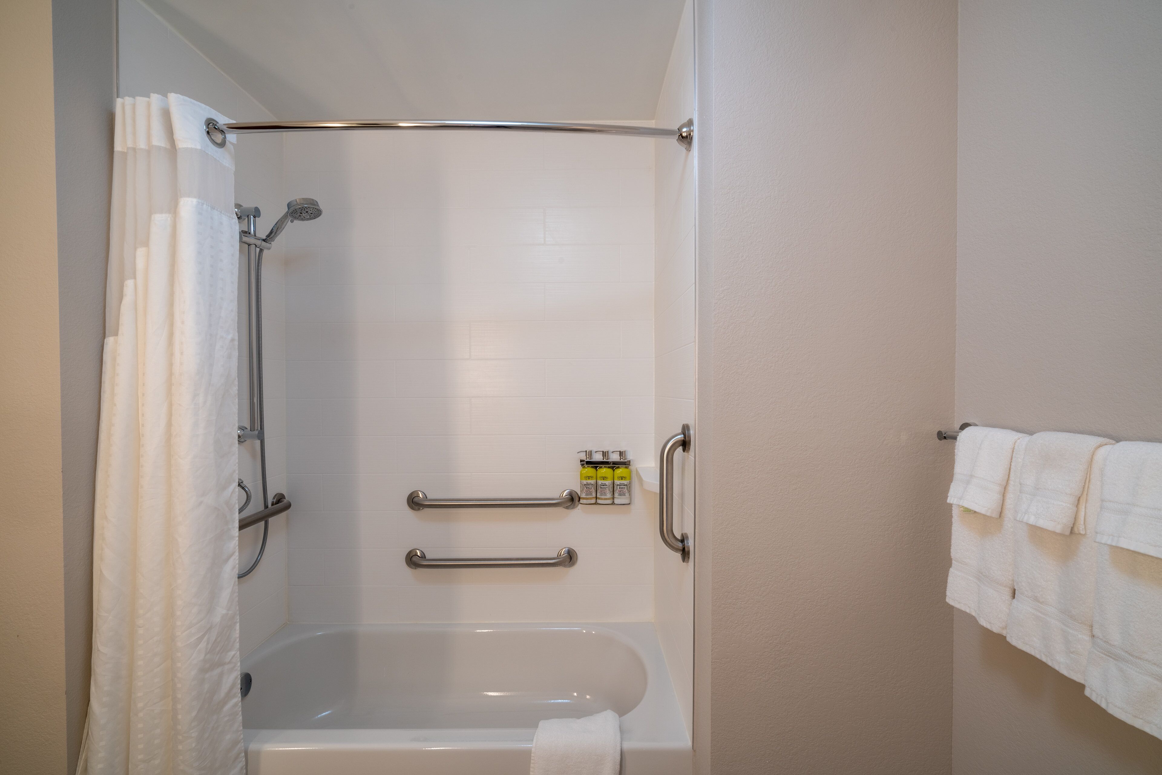 free toiletries, hair dryer, towels, soap