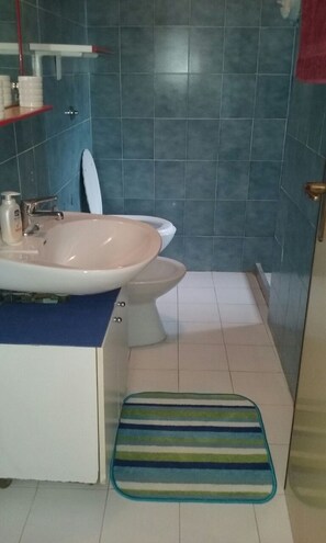 Dusche, Haartrockner, Bidet, Handtücher