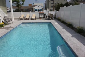 Outdoor pool - Spacious House Private Pool Ocean View 2 Decks 4 King Bed close to Ocean  (Wildwood Crest)