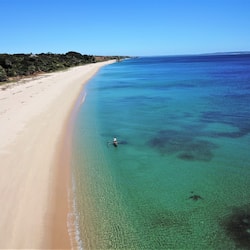 Private beach, white sand, sun-loungers, beach umbrellas